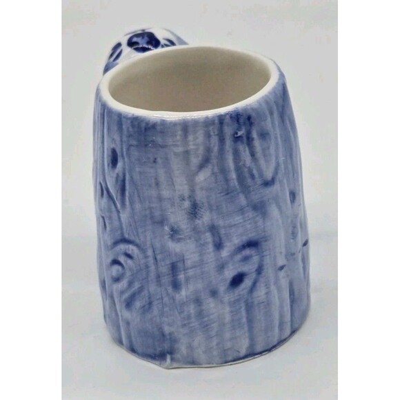 Vintage Delft Blue White Porcelain Puppy Dog Figure Toothpick Holder Handpainted - Picture 6 of 8